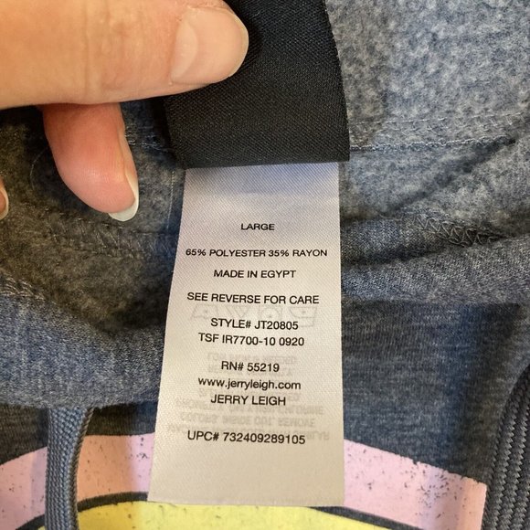 Modern Lux Juniors Short Waisted Smile Graphic Hoodie Size Large - Picture 2 of 10